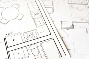 Image shows an architect’s house floor plan